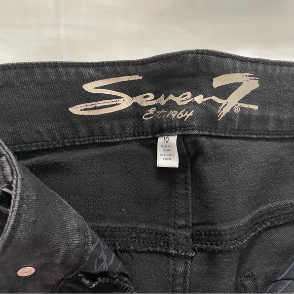SEVEN7 NWT Black Denim Slim Fit Jeans Size 10 - Picture 3 of 12
